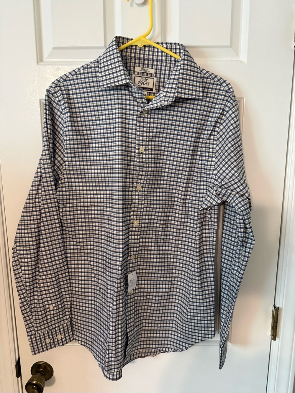 Men’s Blue Check Dress Shirt